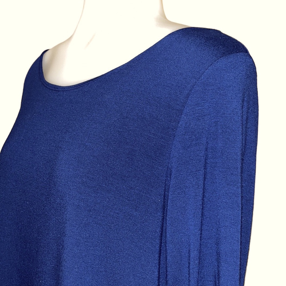 EILEEN FISHER V~Back Dress~Petite Large Blue